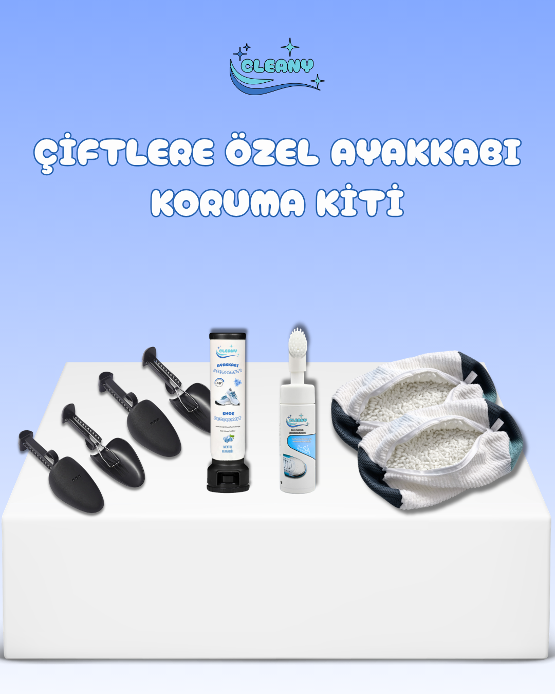 İki Kişilik Her Şey Dahil Ayakkabı Bakım Paketi (Çift Kampanyası)